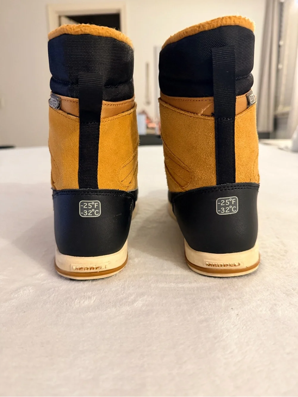 Merrell Kids Black and Mustard Winter Boots